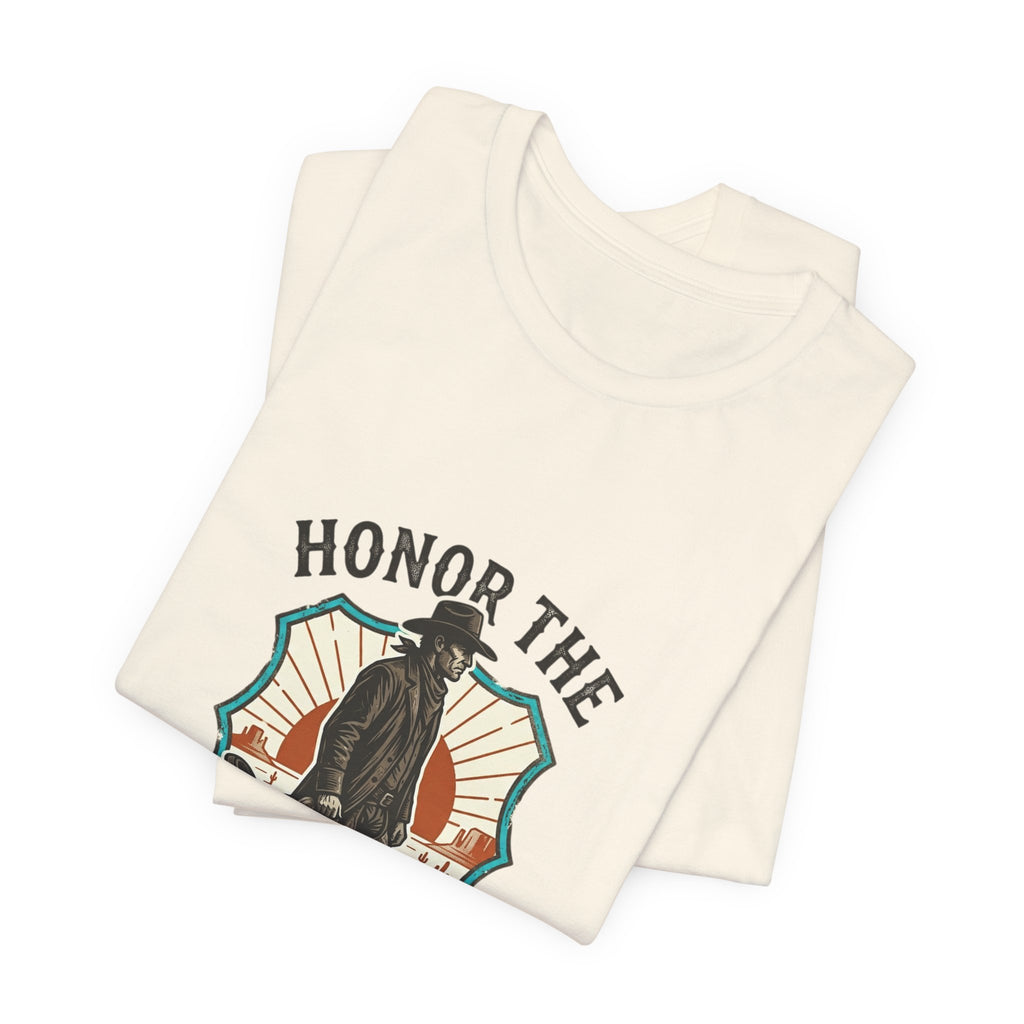 Honor the Old Ways T-Shirt | Western Americana Vintage Cowboy Frontier Navy