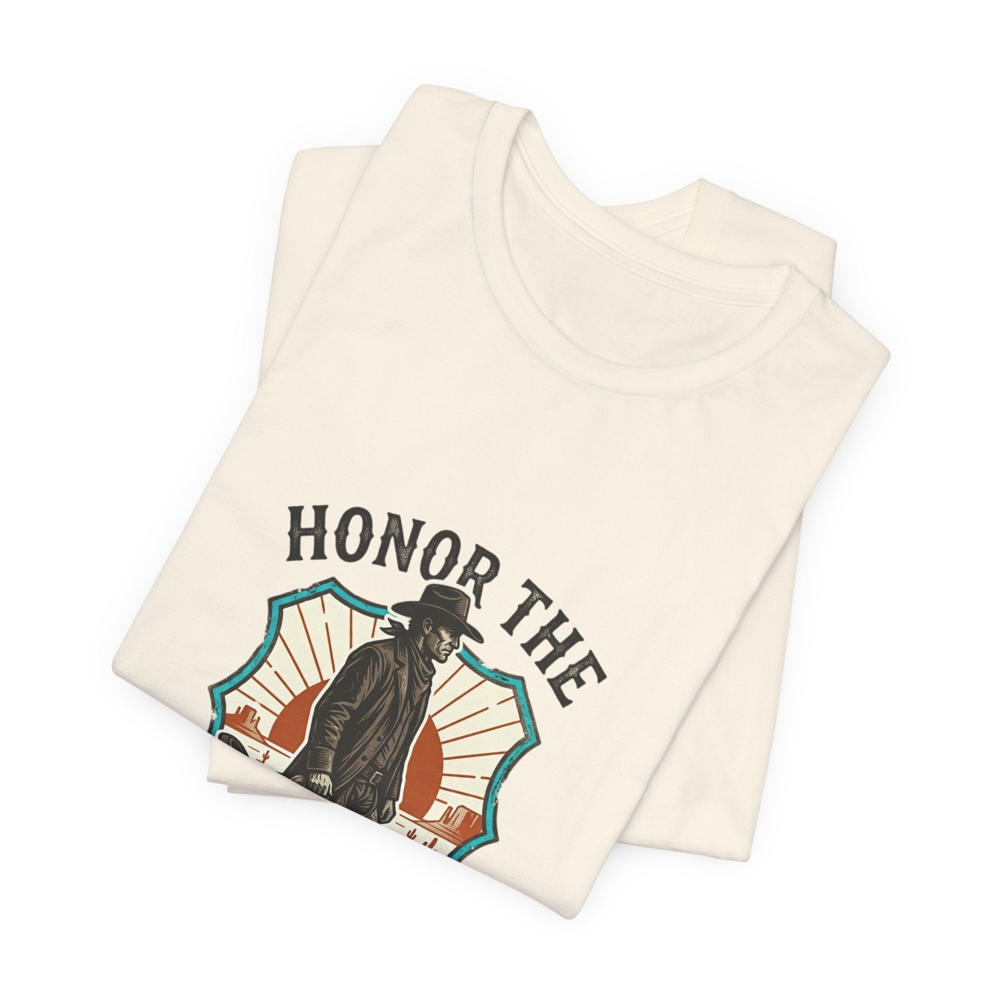 Honor the Old Ways T-Shirt | Western Americana Vintage Cowboy Frontier Navy