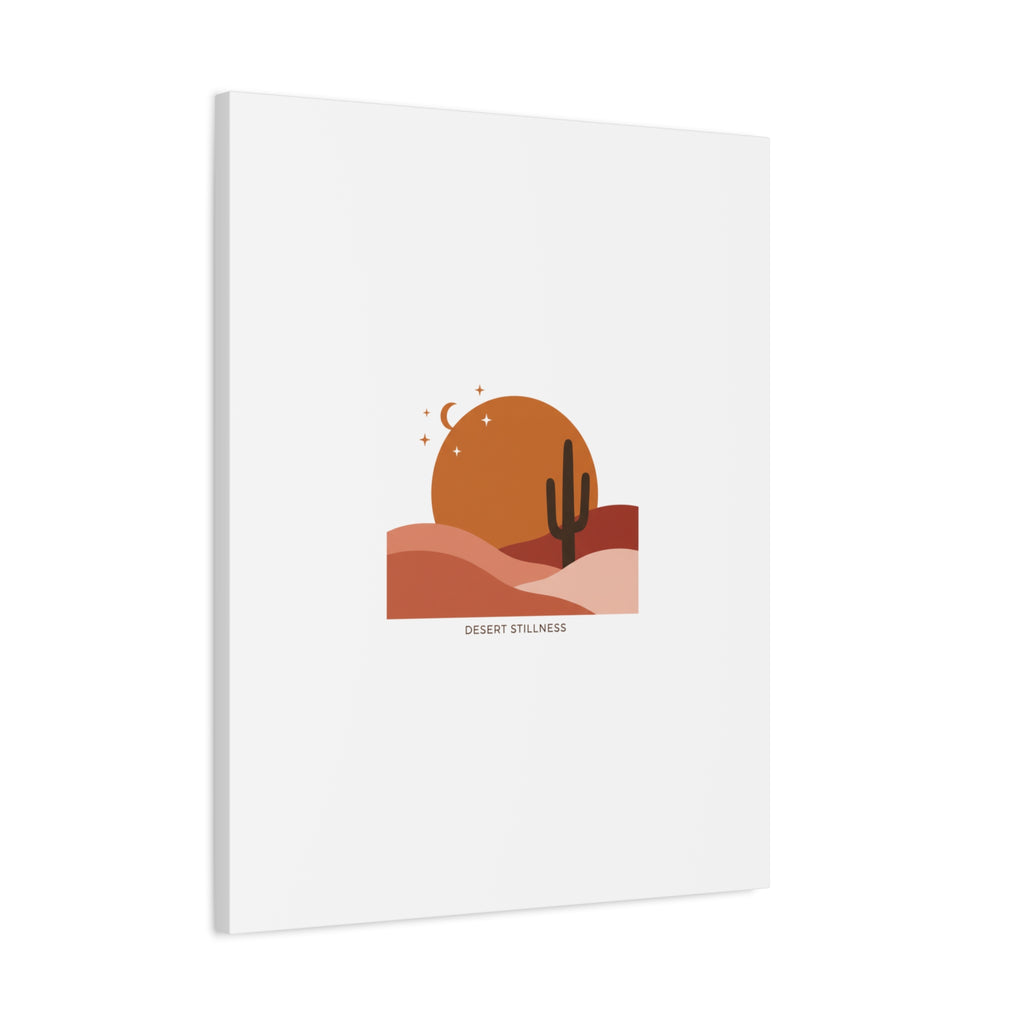 Desert Stillness Canvas, Desert Sunset Minimalist Mesa | Southwestern Art Print
