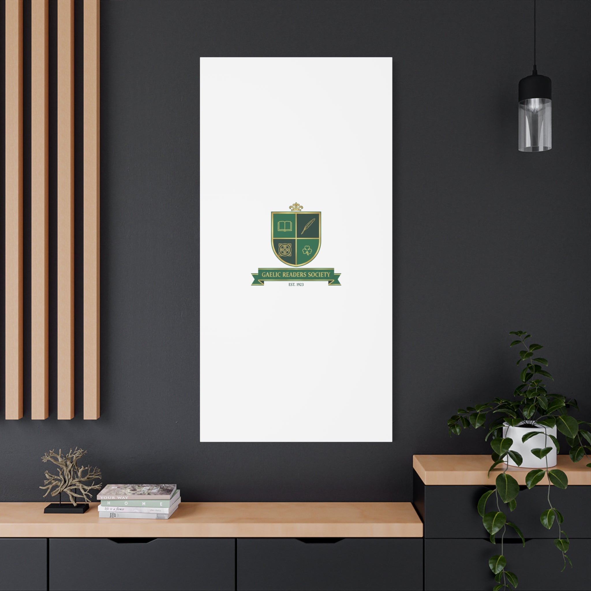 Gaelic Crest Shield Canvas | Celtic crest, Irish heritage logo 36" x 36" 1.25"