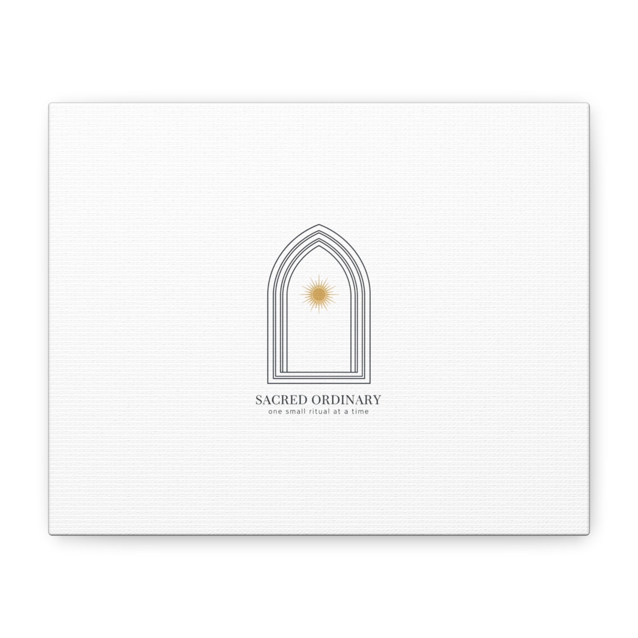 Sacred Ordinary Gothic Arch Canvas | Minimal Scripture Art, Quiet Luxury
