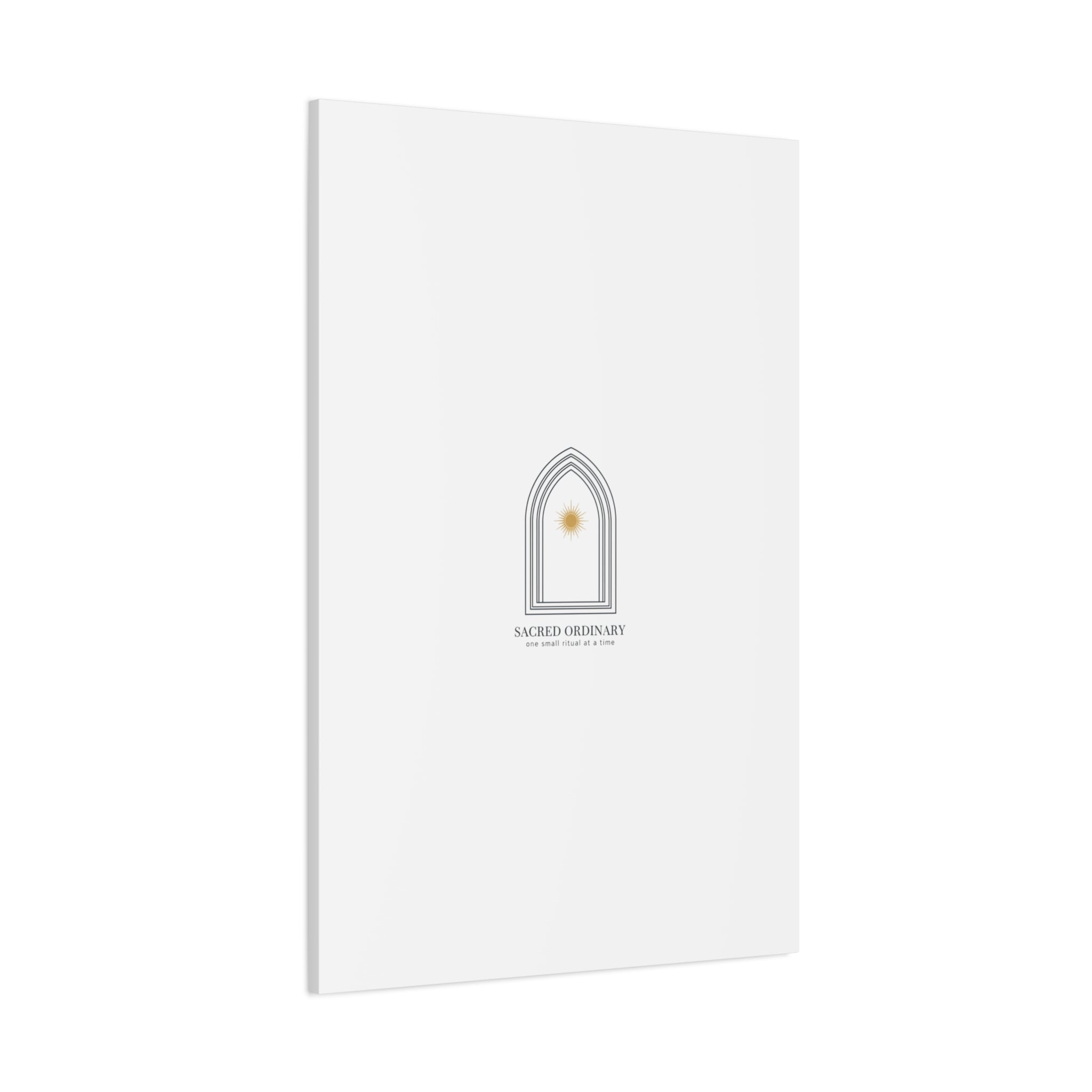 Sacred Ordinary Gothic Arch Canvas | Minimal Scripture Art, Quiet Luxury 36" x 36" 1.25"