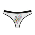Music Drumsticks Thong — Colorful Musical Notes Women's Underwear M