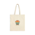 Retro 70s Sunset Palm Tote | Analog Sunshine, Vintage Surf Postcard