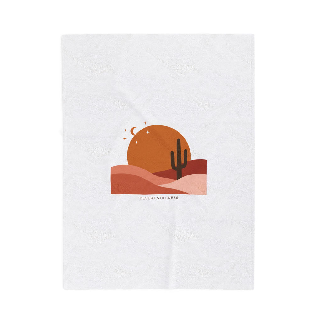 Desert Sunset Mesa Throw Blanket | Southwestern minimalist, adobe-inspired wall art 30" × 40"