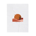 Desert Sunset Mesa Throw Blanket | Southwestern minimalist, adobe-inspired wall art 30" × 40"