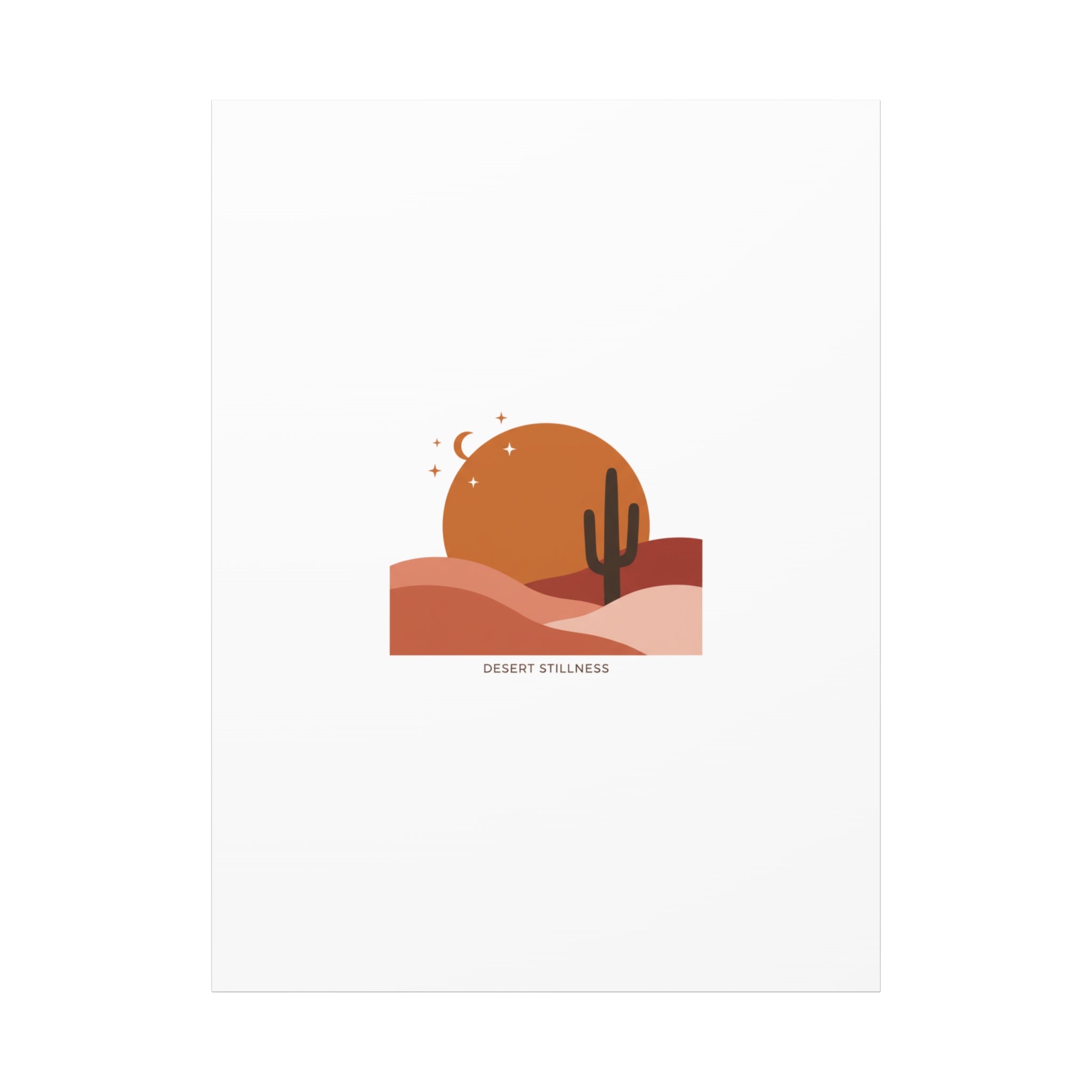 Desert Stillness Canvas, Desert Sunset Minimalist Mesa | Southwestern Art Print