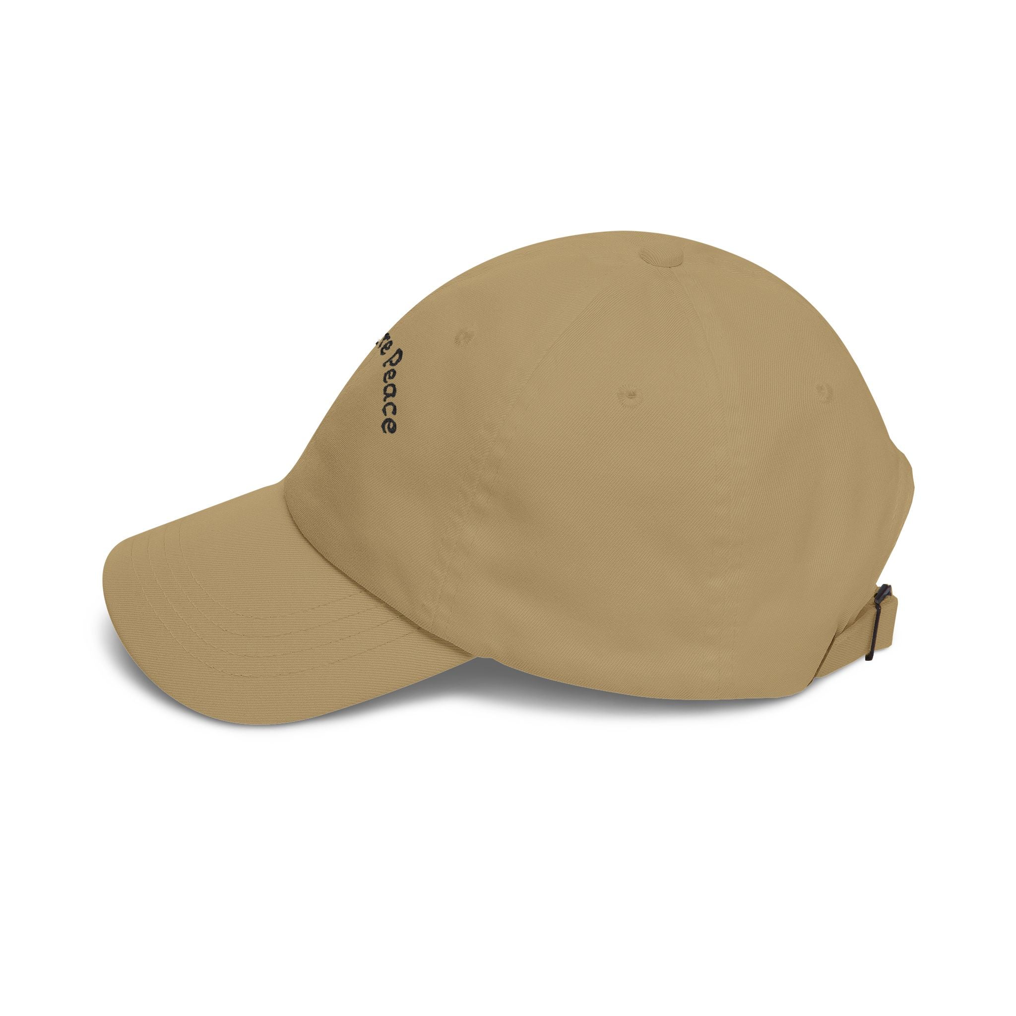 Dad Cap – "Find You're Peace" Embroidered White Baseball Hat.