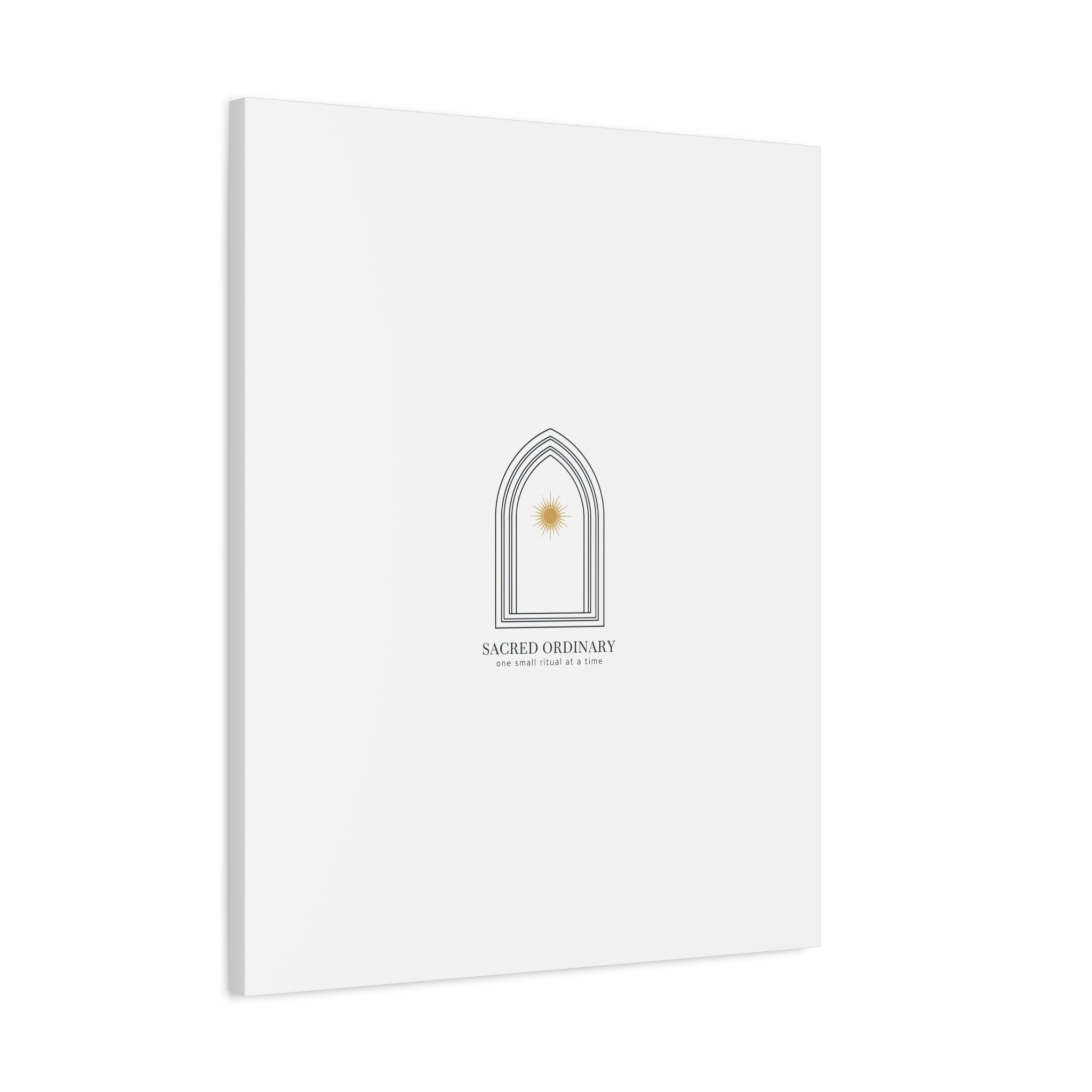 Sacred Ordinary Gothic Arch Canvas | Minimal Scripture Art, Quiet Luxury 36" x 36" 1.25"
