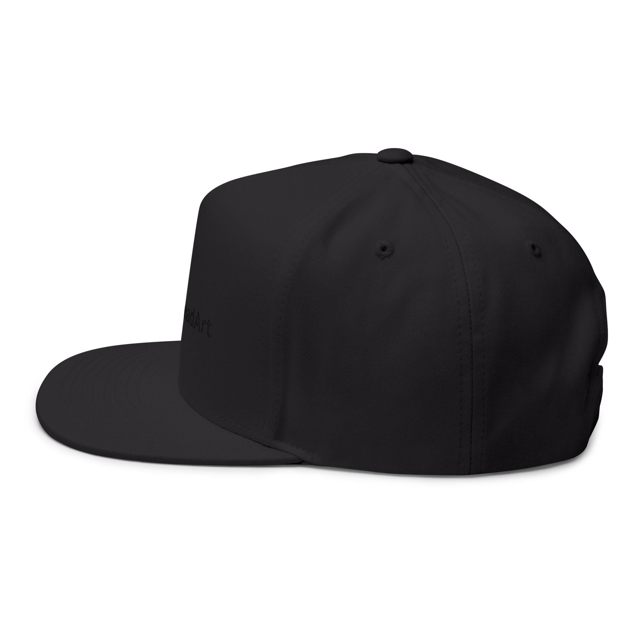 Embroidered Gold Eagle Flat Bill Cap