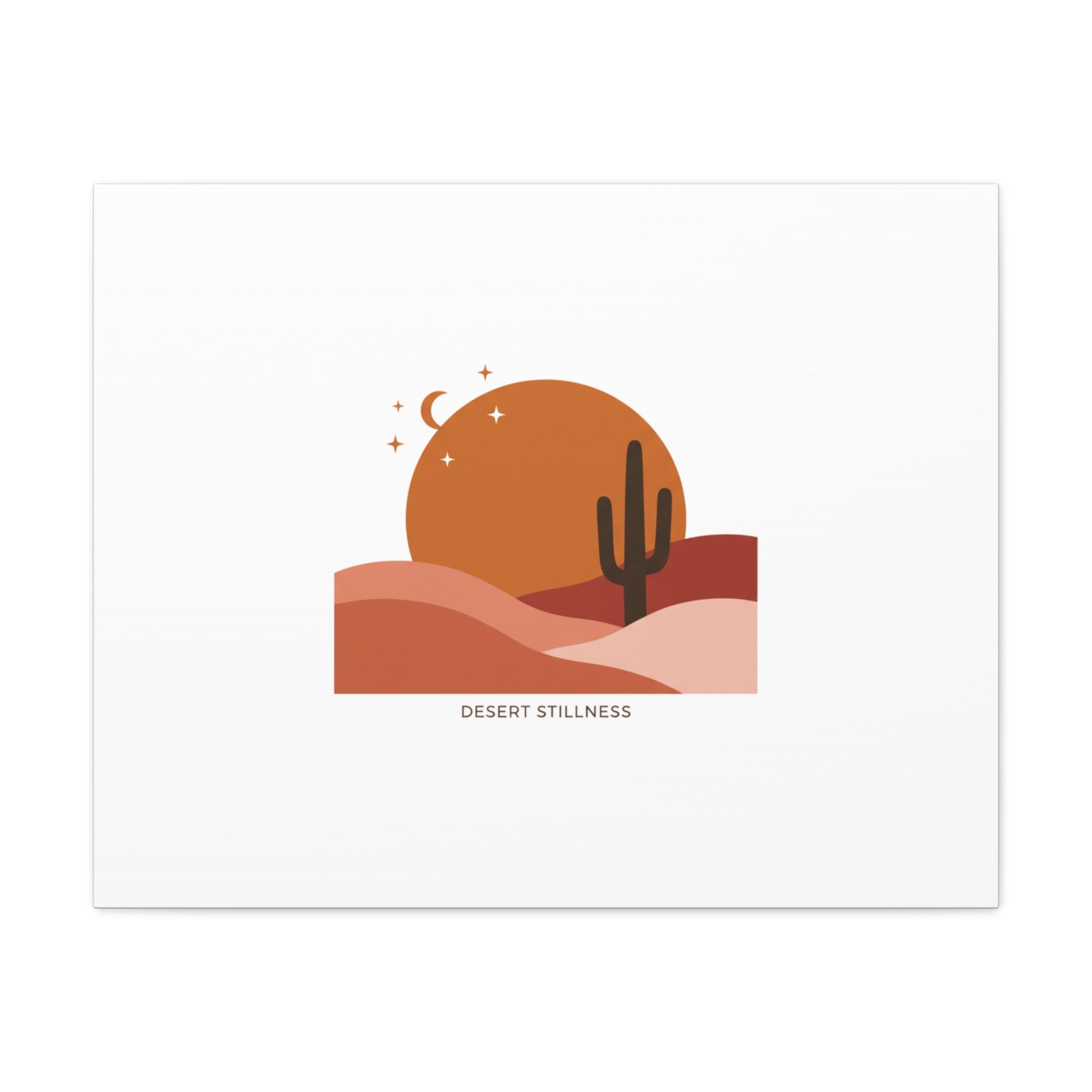 Desert Stillness Canvas, Desert Sunset Minimalist Mesa | Southwestern Art Print