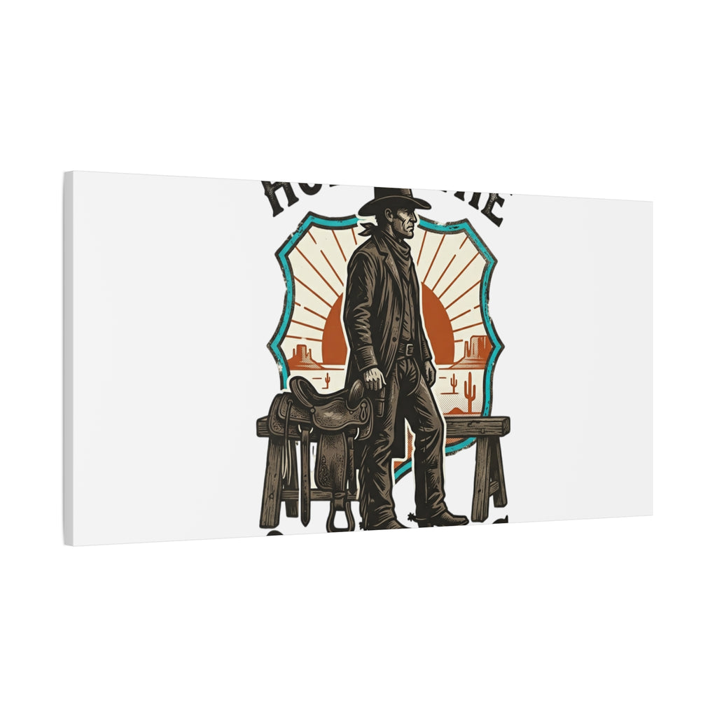 Honor the Old Ways Canvas, Western Americana vintage cowboy frontier 36" x 36" 1.25"