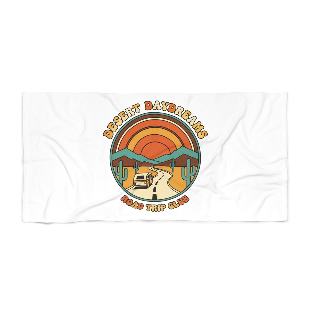 Beach Towel — Desert Daydreams Road Trip Club Retro Camper Design
