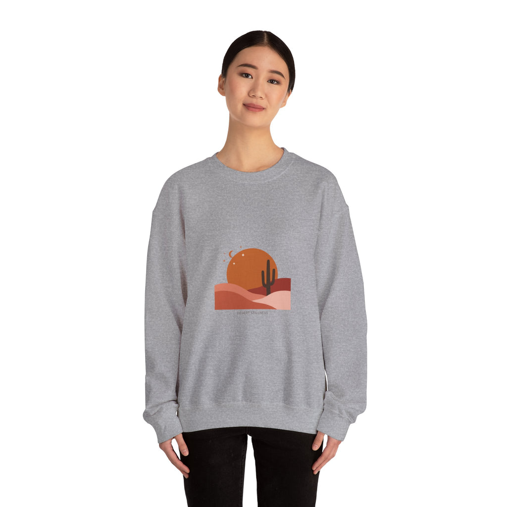Desert Sunset Minimalist Mesa Sweatshirt | Southwestern adobe-inspired wall art vibe Navy