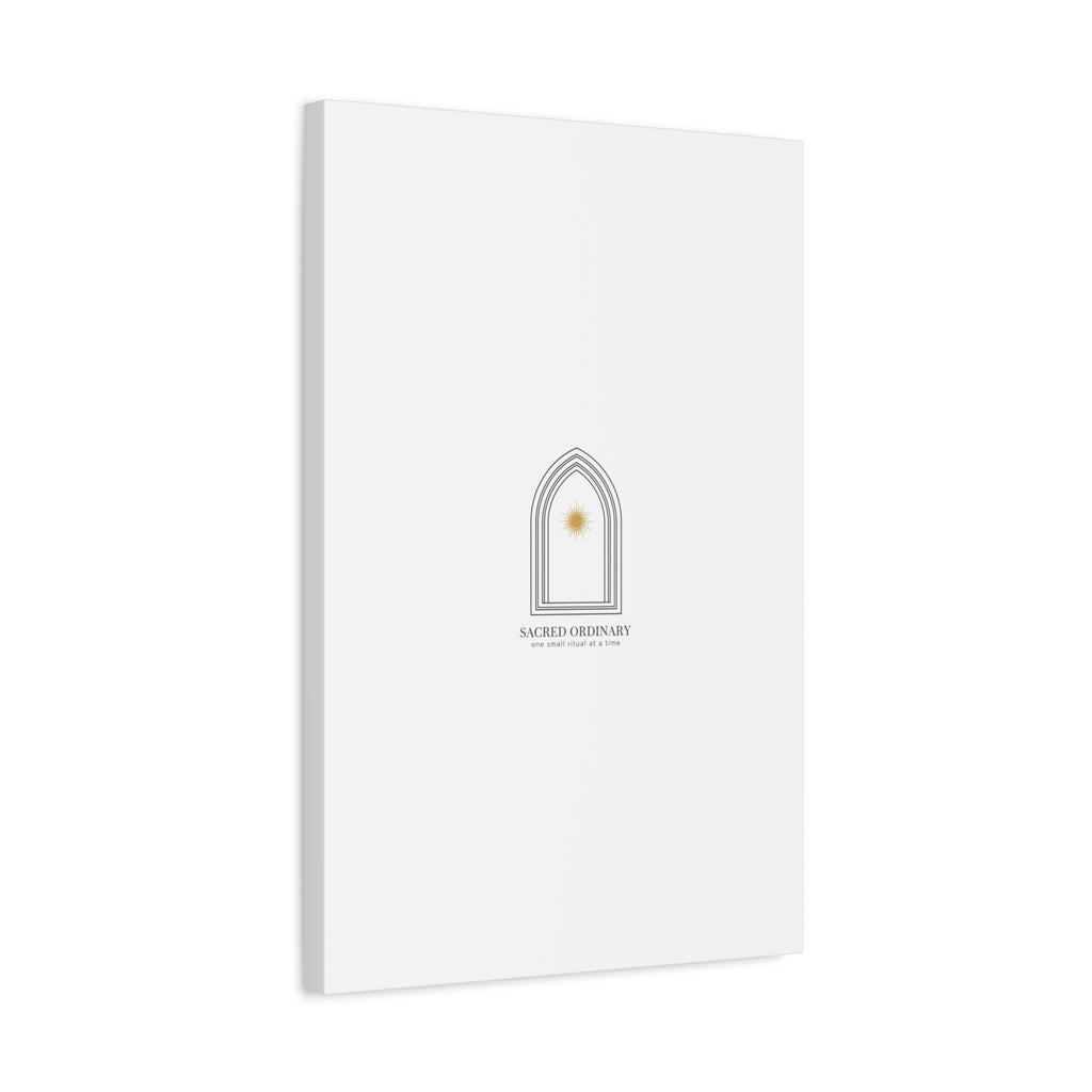 Sacred Ordinary Gothic Arch Canvas | Minimal Scripture Art, Quiet Luxury 36" x 36" 1.25"