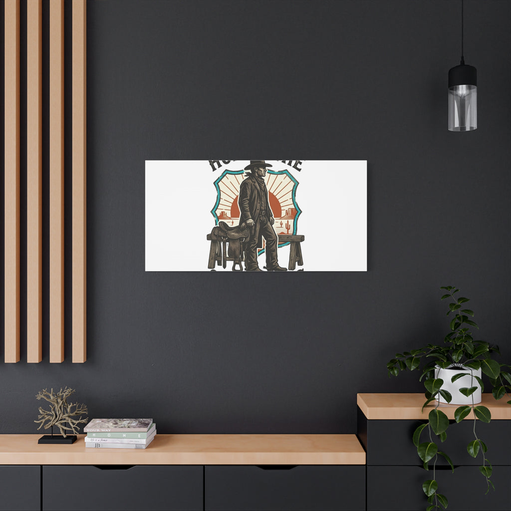 Honor the Old Ways Canvas, Western Americana vintage cowboy frontier 36" x 36" 1.25"