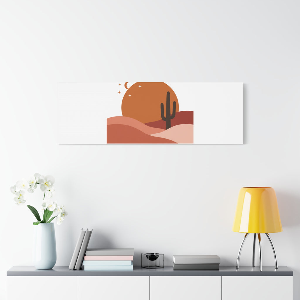 Desert Stillness Canvas, Desert Sunset Minimalist Mesa | Southwestern Art Print 36" x 36" 1.25"