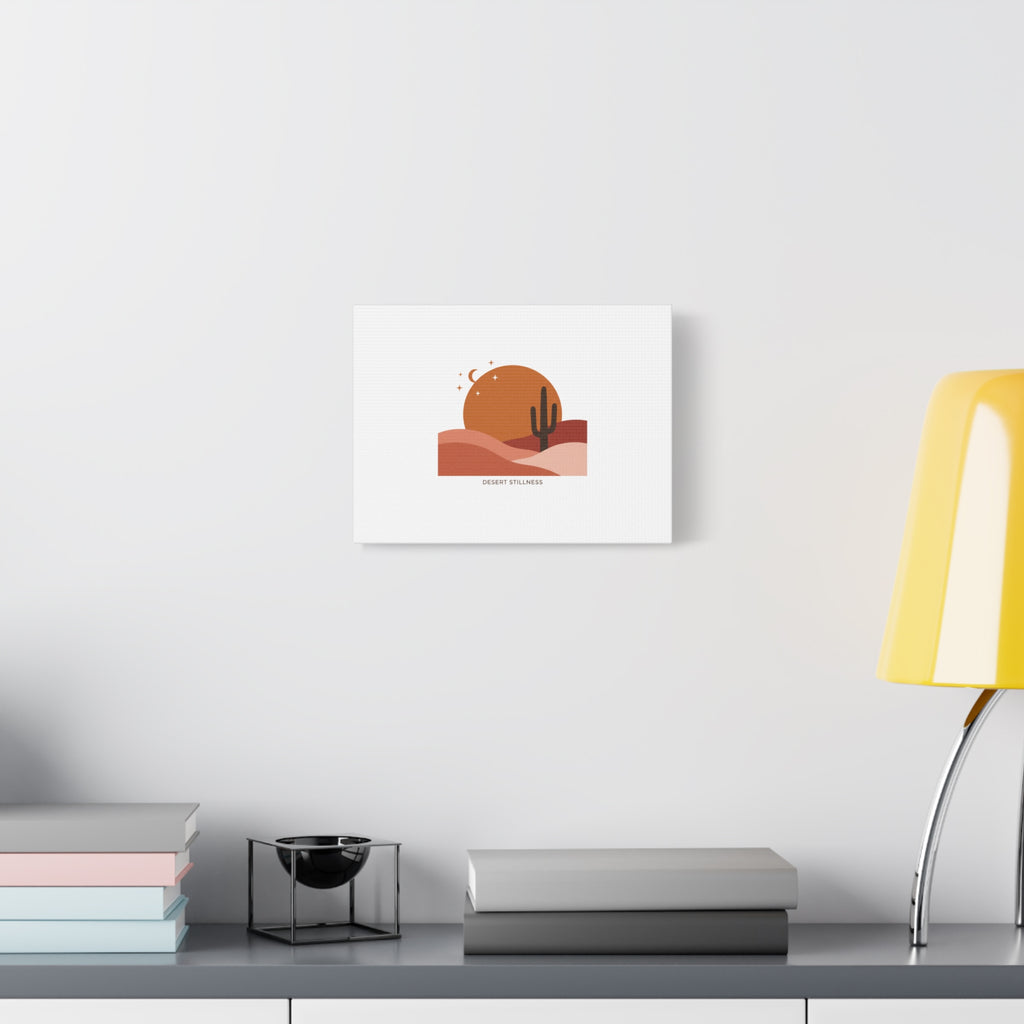 Desert Stillness Canvas, Desert Sunset Minimalist Mesa | Southwestern Art Print 36" x 36" 1.25"