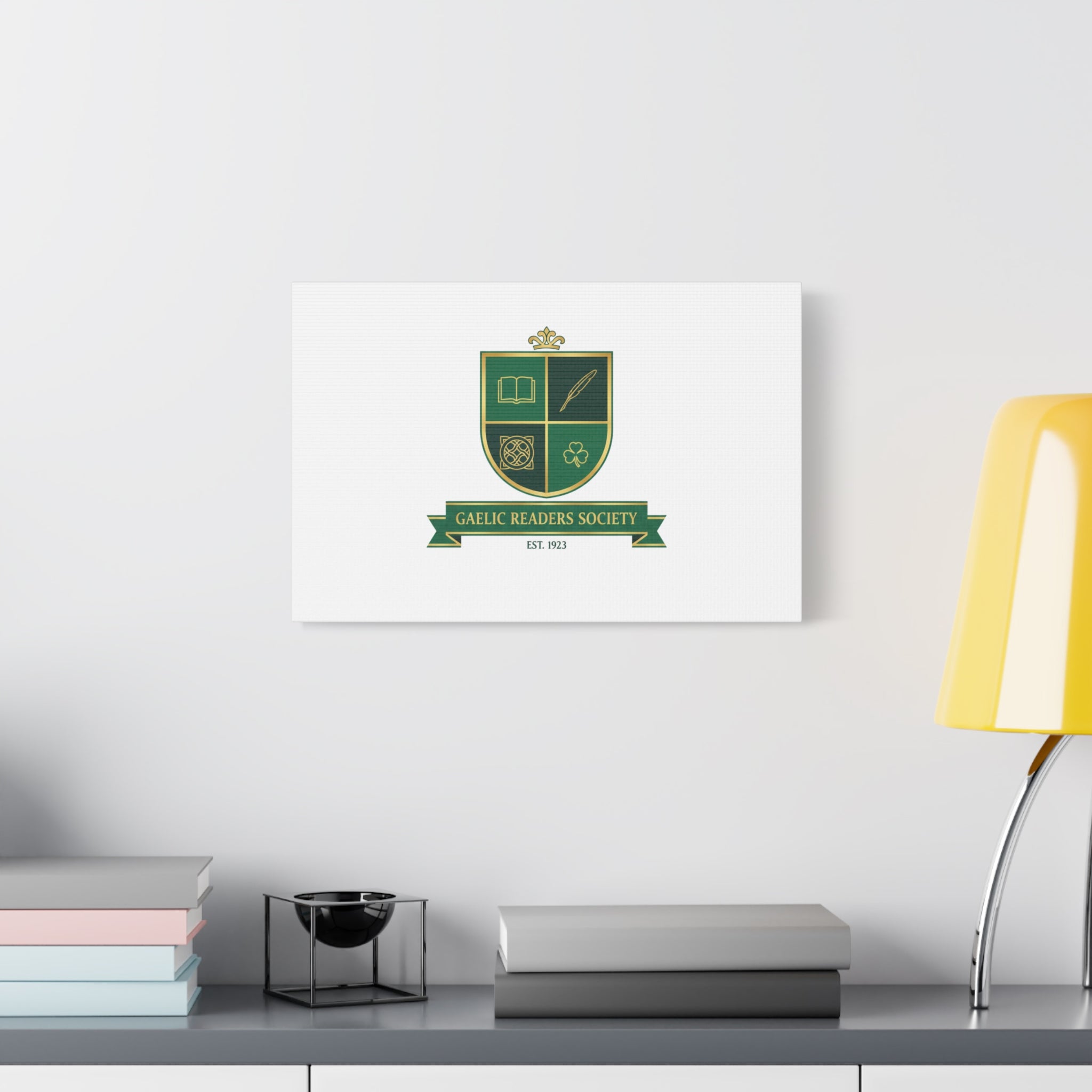 Gaelic Crest Shield Canvas | Celtic crest, Irish heritage logo 36" x 36" 1.25"