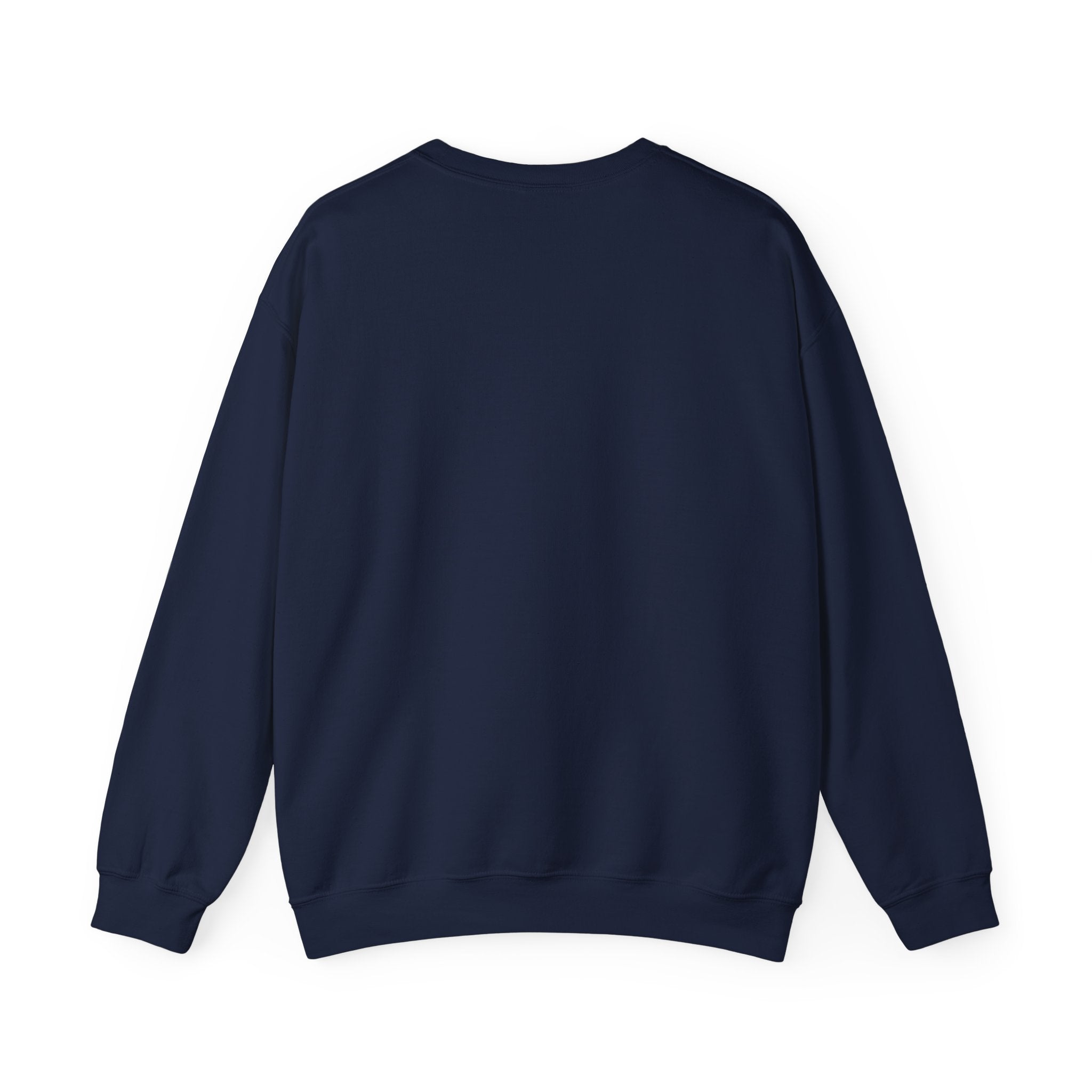 Vintage 70s Sunset Camper Crewneck Sweatshirt | Retro Surf Graphic, Golden Hour Postcard Navy