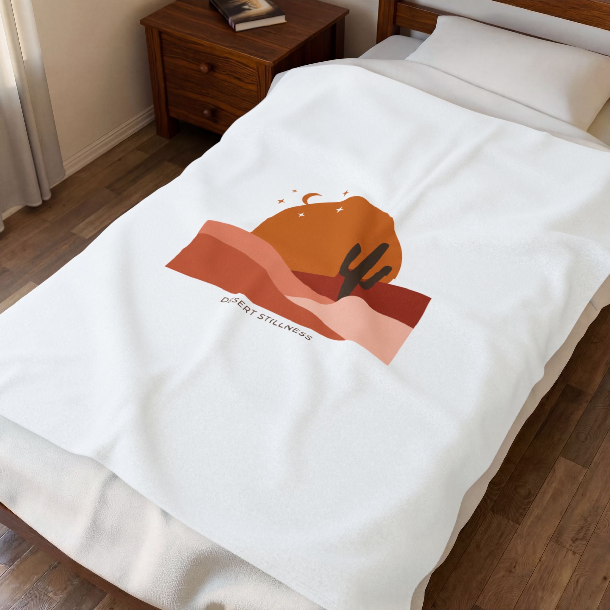 Desert Sunset Mesa Throw Blanket | Southwestern minimalist, adobe-inspired wall art