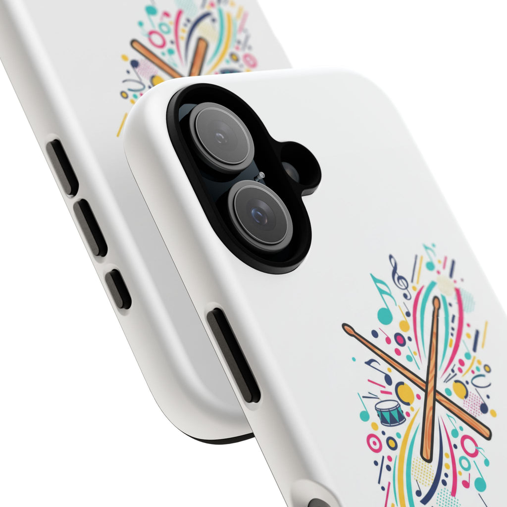 Colorful Drumsticks Illustration Phone Case | Music Percussion Art iPhone 16 Matte