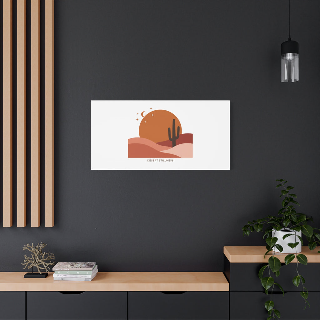 Desert Stillness Canvas, Desert Sunset Minimalist Mesa | Southwestern Art Print 36" x 36" 1.25"