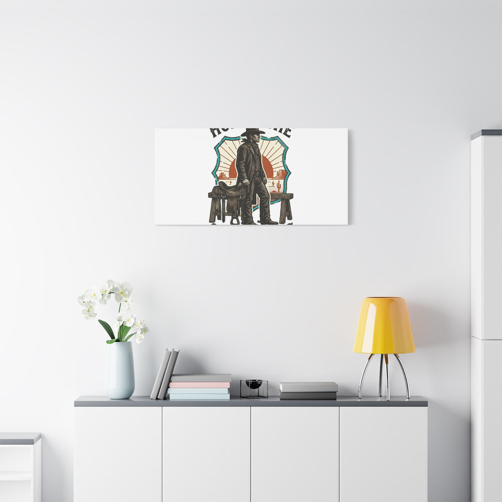 Honor the Old Ways Canvas, Western Americana vintage cowboy frontier 36" x 36" 1.25"