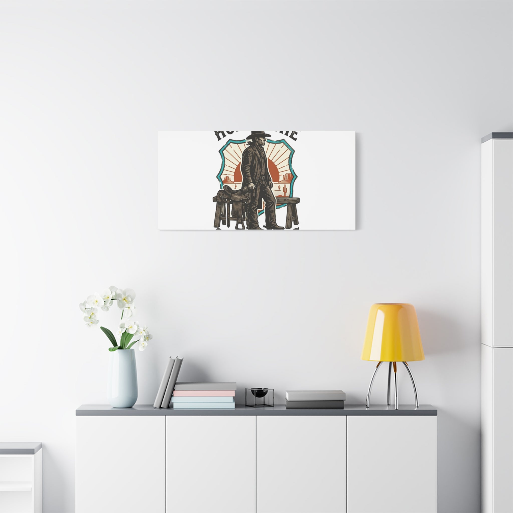 Honor the Old Ways Canvas, Western Americana vintage cowboy frontier 36" x 36" 1.25"