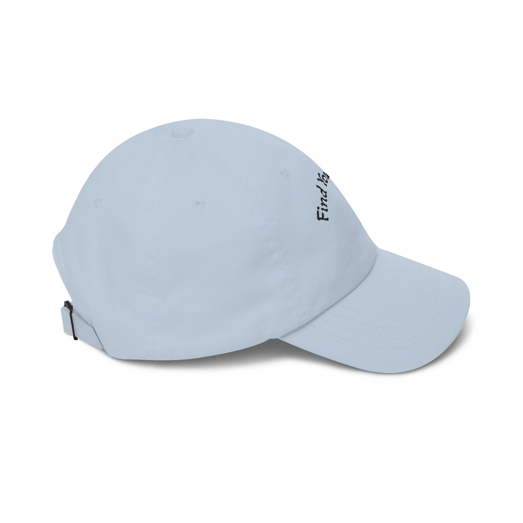 Dad Cap – "Find You're Peace" Embroidered White Baseball Hat.