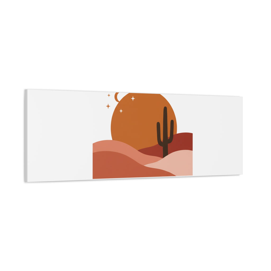 Desert Stillness Canvas, Desert Sunset Minimalist Mesa | Southwestern Art Print 36" x 36" 1.25"