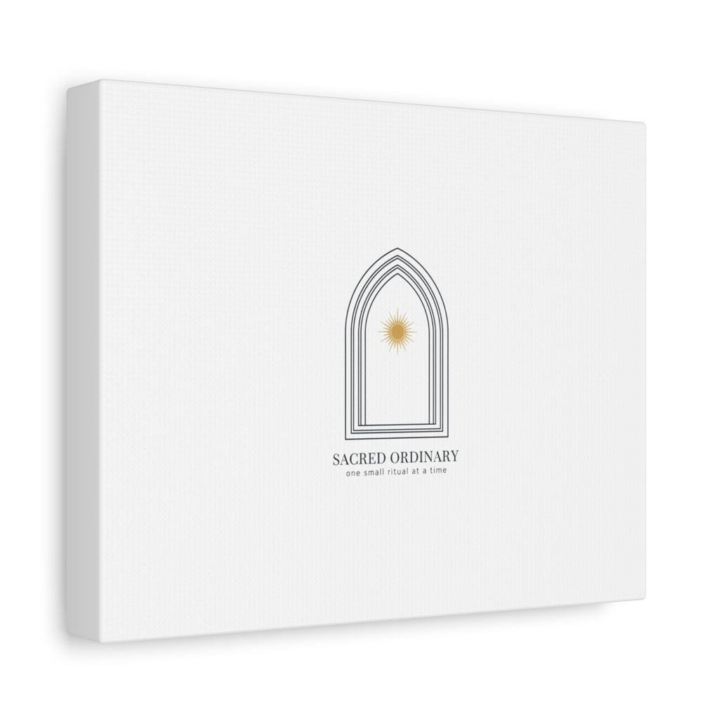 Sacred Ordinary Gothic Arch Canvas | Minimal Scripture Art, Quiet Luxury 36" x 36" 1.25"