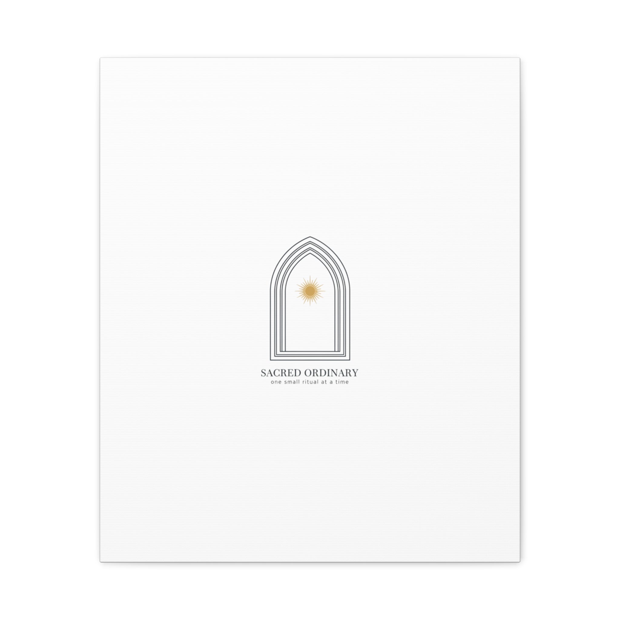 Sacred Ordinary Gothic Arch Canvas | Minimal Scripture Art, Quiet Luxury