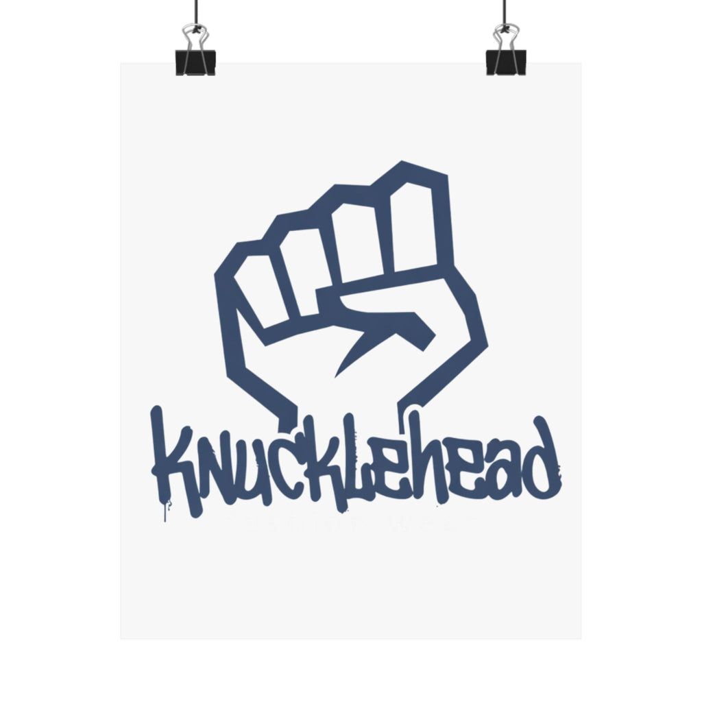 Knucklehead Fist Matte Poster — Urban Graffiti Wall Art 8" x 10" Matte