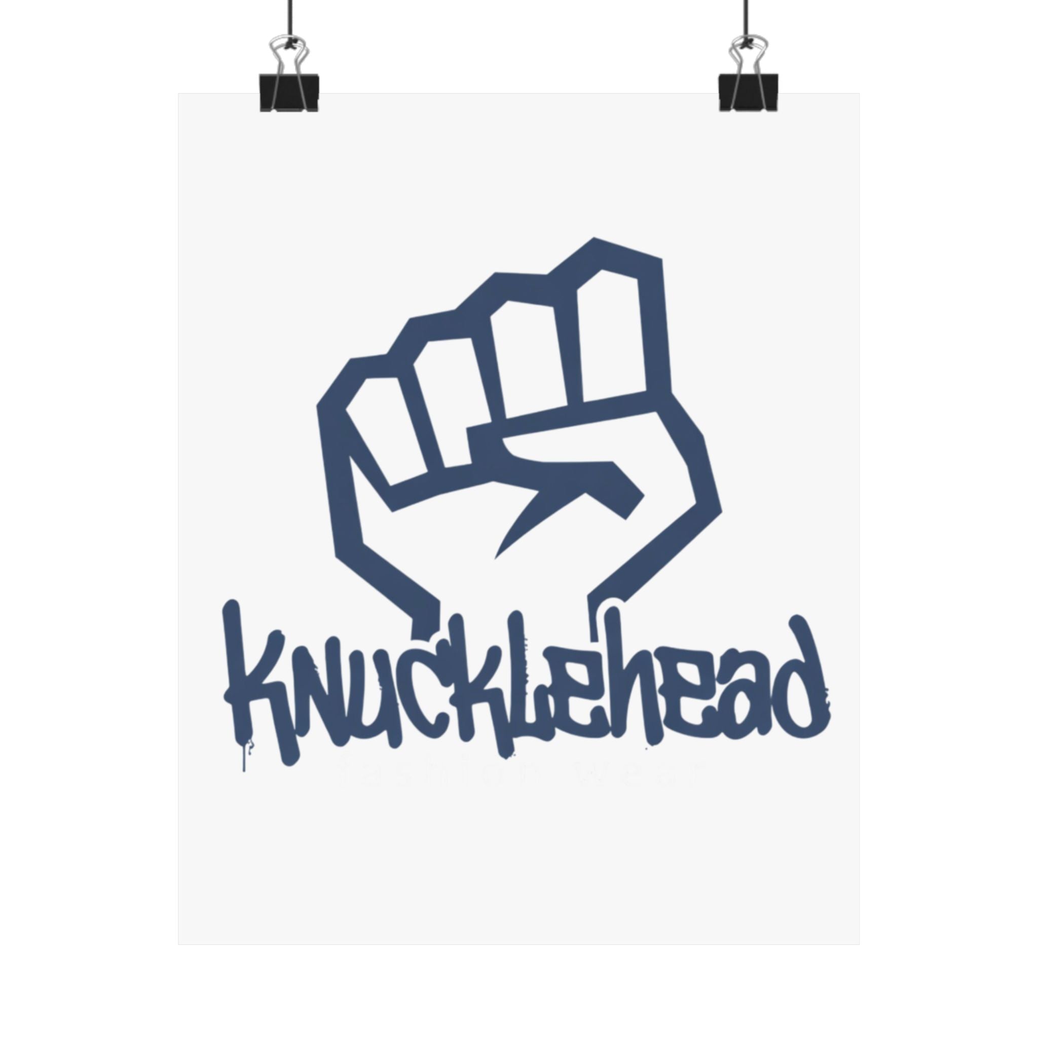 Knucklehead Fist Matte Poster — Urban Graffiti Wall Art 8" x 10" Matte