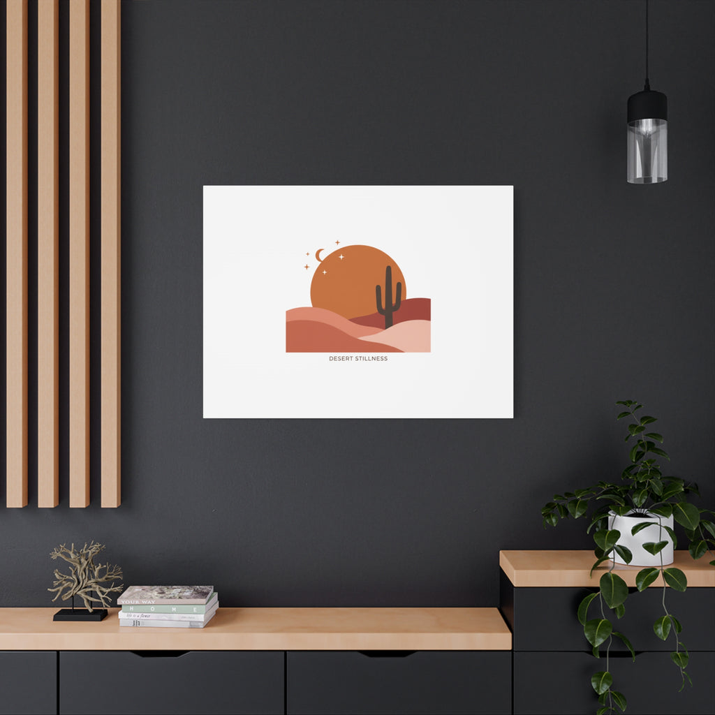 Desert Stillness Canvas, Desert Sunset Minimalist Mesa | Southwestern Art Print 36" x 36" 1.25"