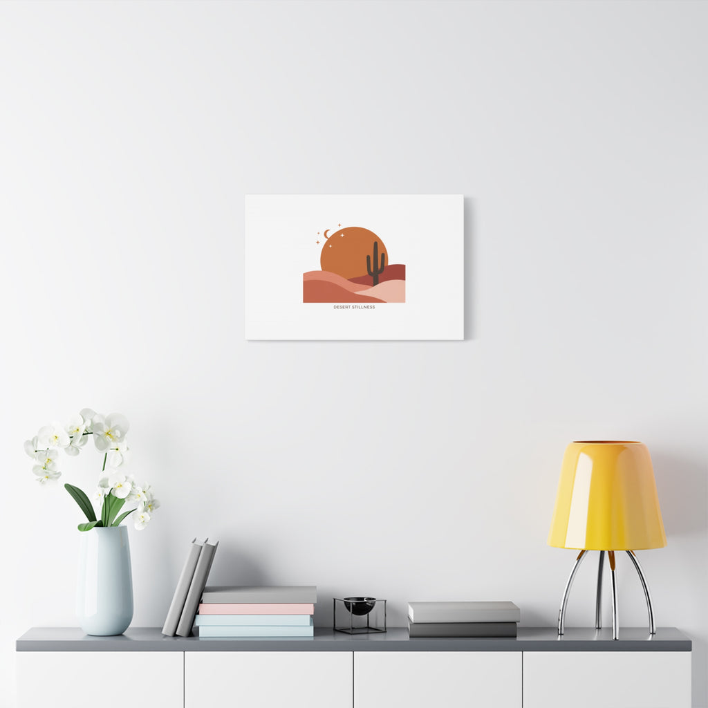Desert Stillness Canvas, Desert Sunset Minimalist Mesa | Southwestern Art Print