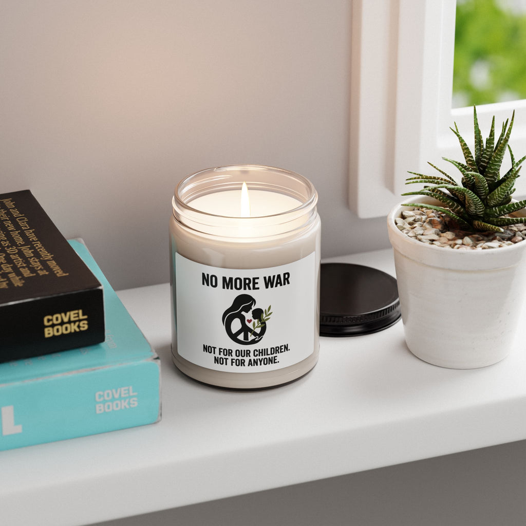 No More War Soy Candle | Anti-War, Peace, Bring Them Home. White Sage and Lavender 9oz