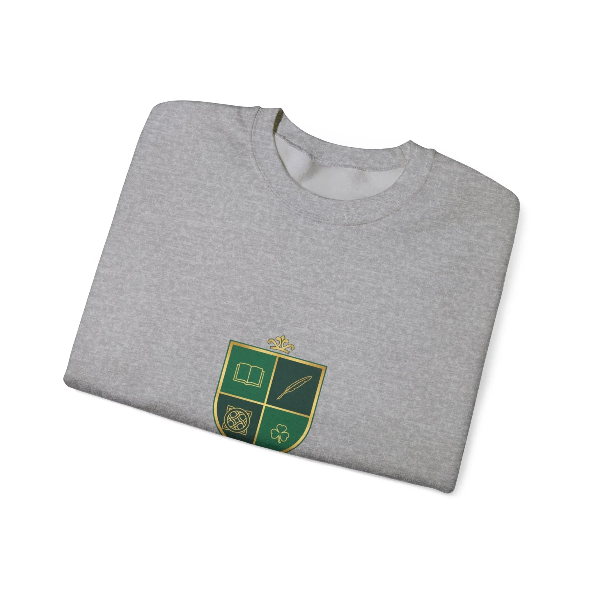 Celtic Crest Gaelic Library Sweatshirt | Irish Heritage Logo, Celtic Knot Navy