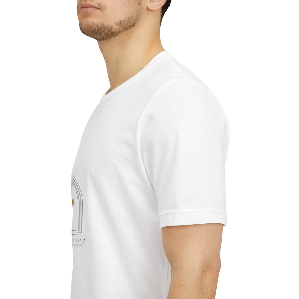 Gothic Arch Minimal Tee | Monastic Minimalism, serene typography Navy