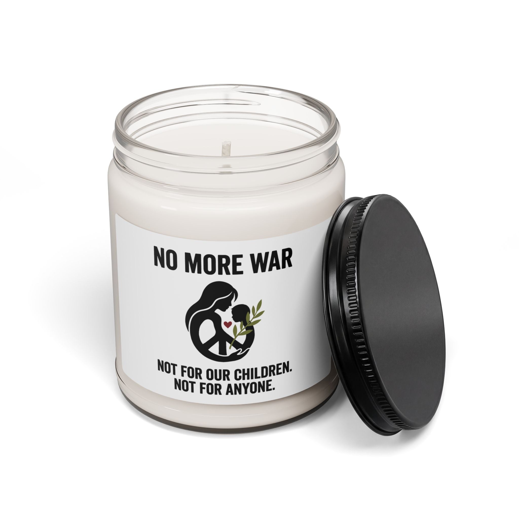 No More War Soy Candle | Anti-War, Peace, Bring Them Home. White Sage and Lavender 9oz