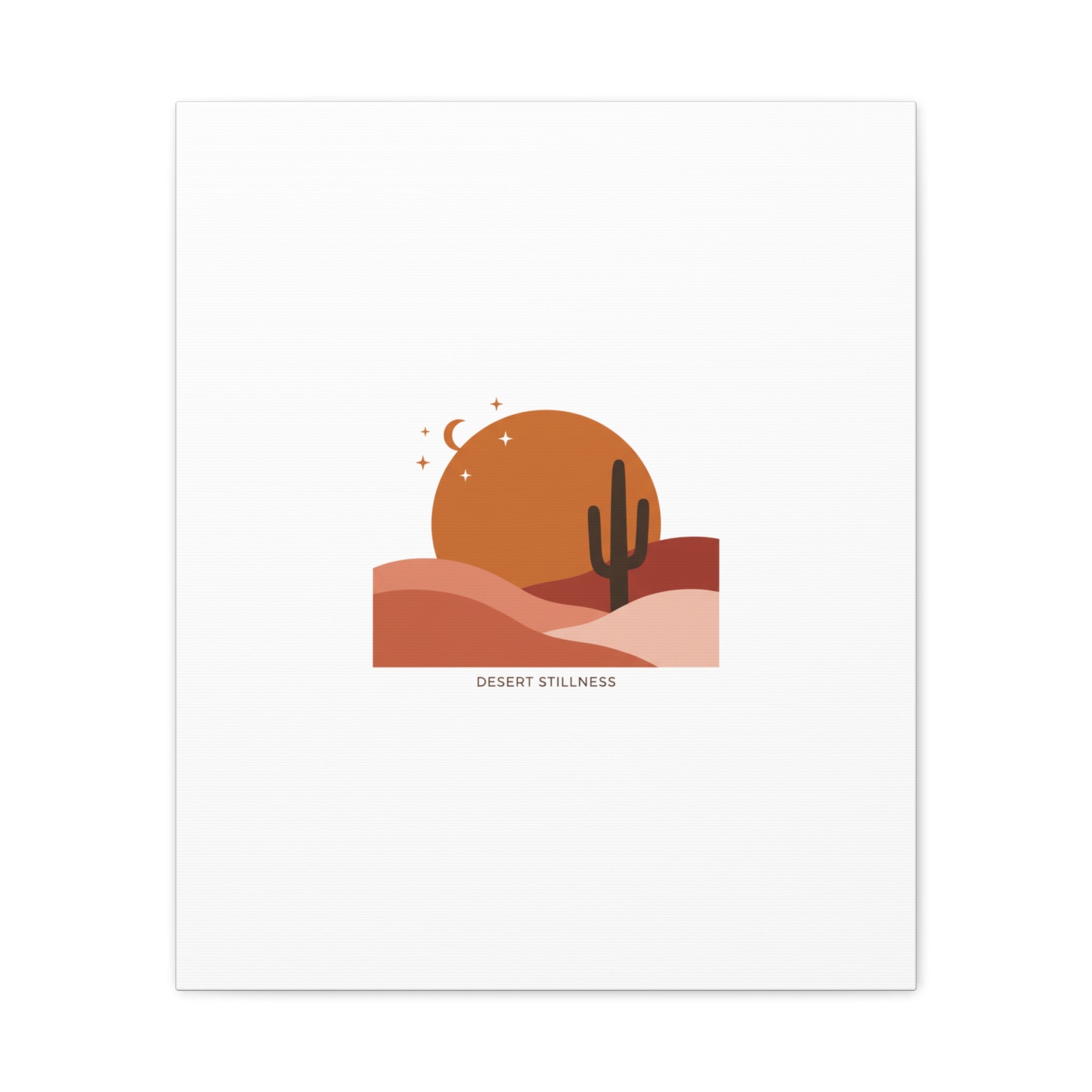 Desert Stillness Canvas, Desert Sunset Minimalist Mesa | Southwestern Art Print