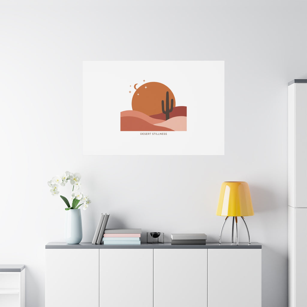 Desert Stillness Canvas, Desert Sunset Minimalist Mesa | Southwestern Art Print 36" x 36" 1.25"