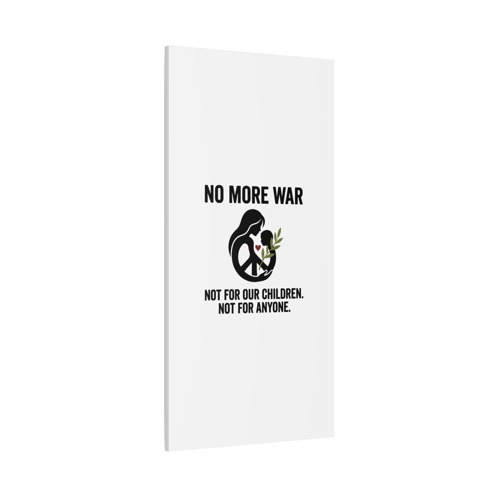 No More War Canvas, Anti-War Peace Protest Wall Art | Solidarity Ceasefire. 36" x 36" 1.25"