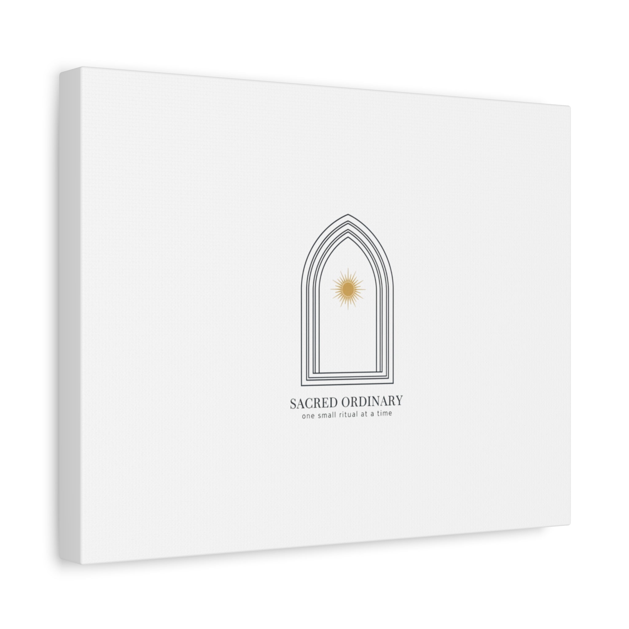 Sacred Ordinary Gothic Arch Canvas | Minimal Scripture Art, Quiet Luxury 36" x 36" 1.25"