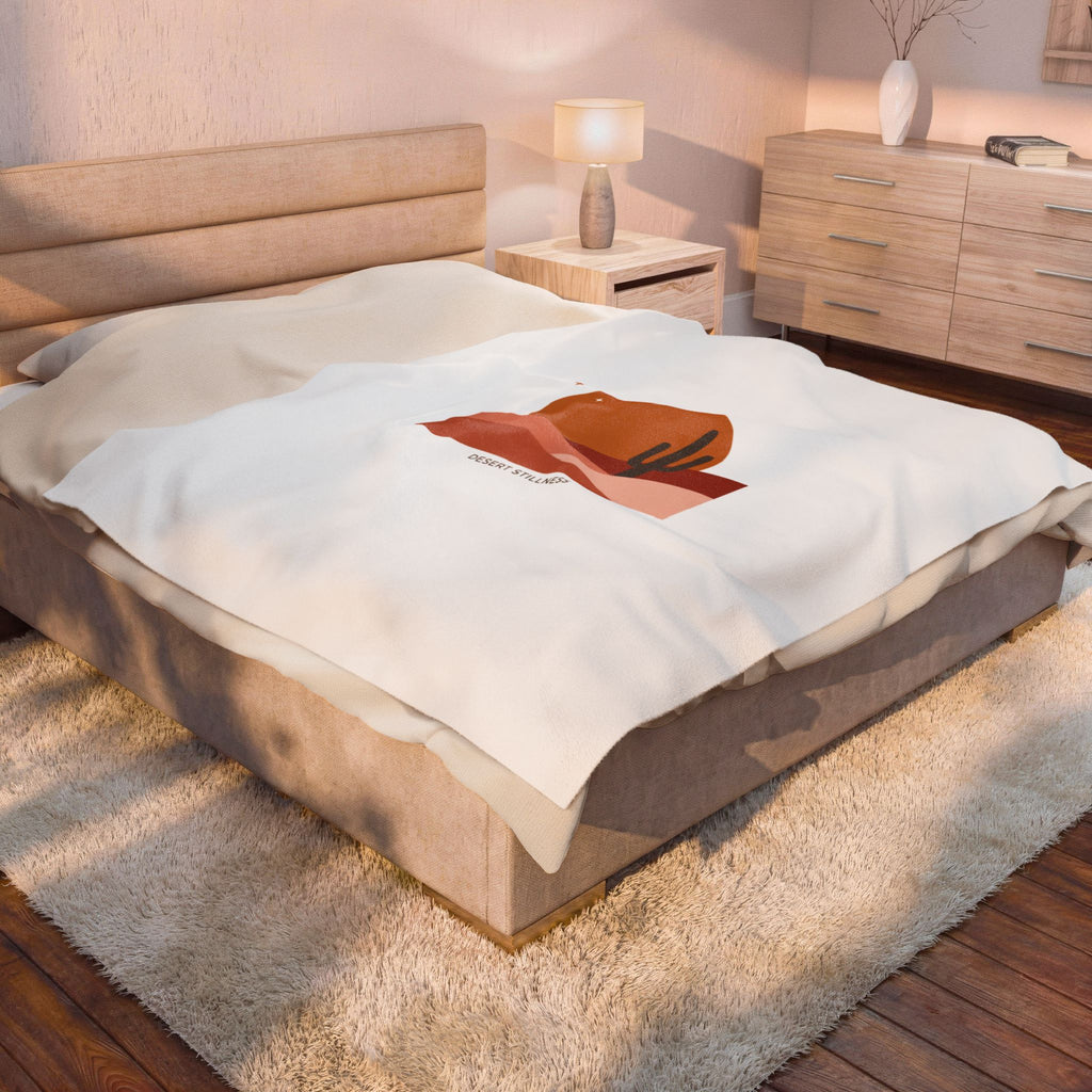 Desert Sunset Mesa Throw Blanket | Southwestern minimalist, adobe-inspired wall art 30" × 40"