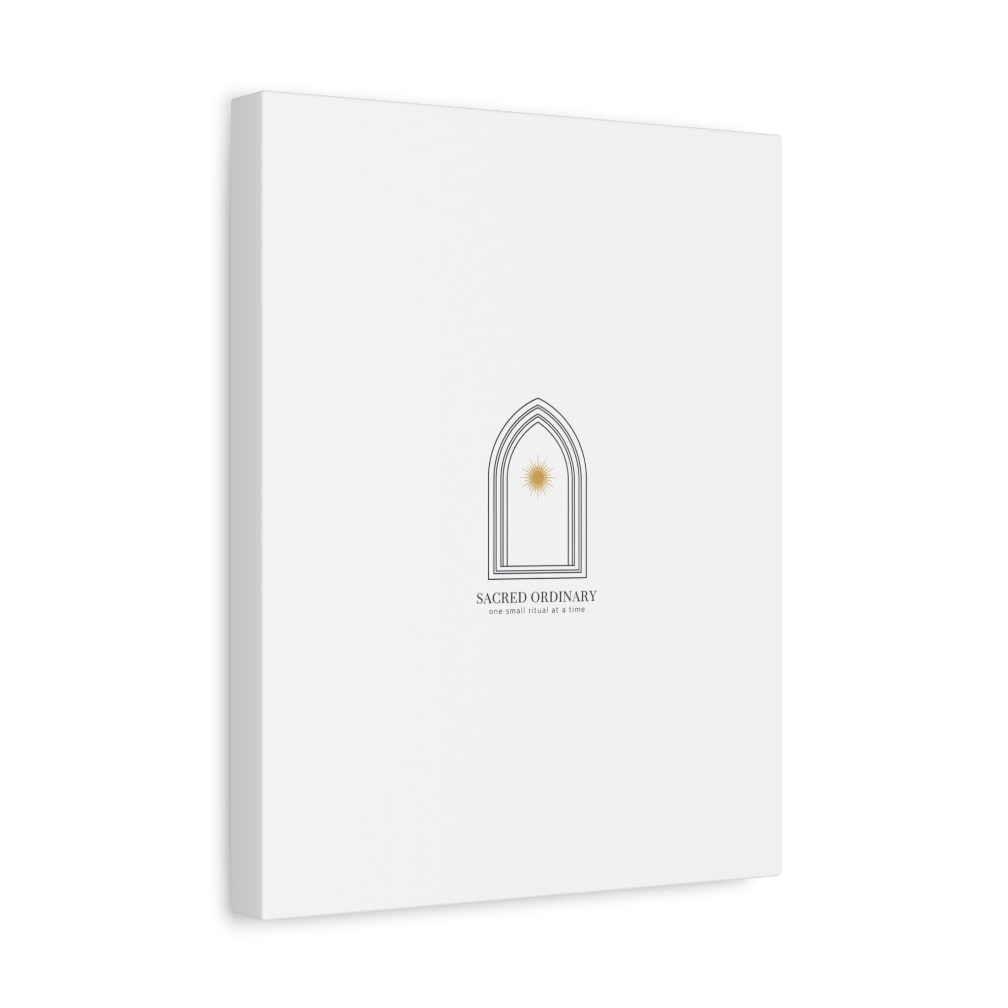 Sacred Ordinary Gothic Arch Canvas | Minimal Scripture Art, Quiet Luxury 36" x 36" 1.25"