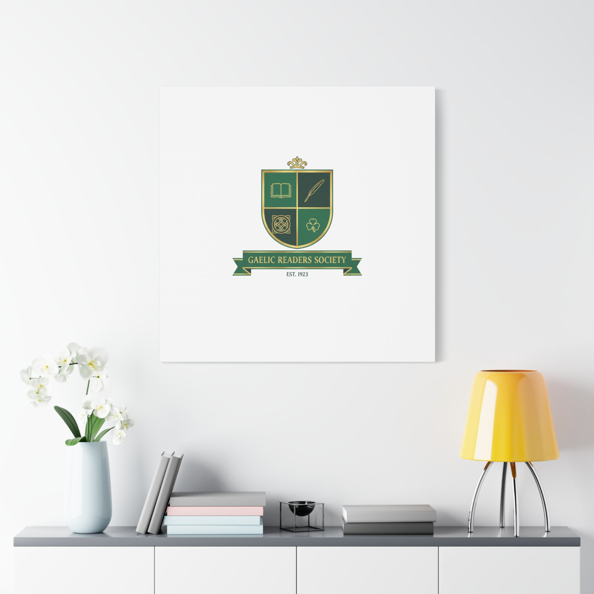 Gaelic Crest Shield Canvas | Celtic crest, Irish heritage logo 36" x 36" 1.25"