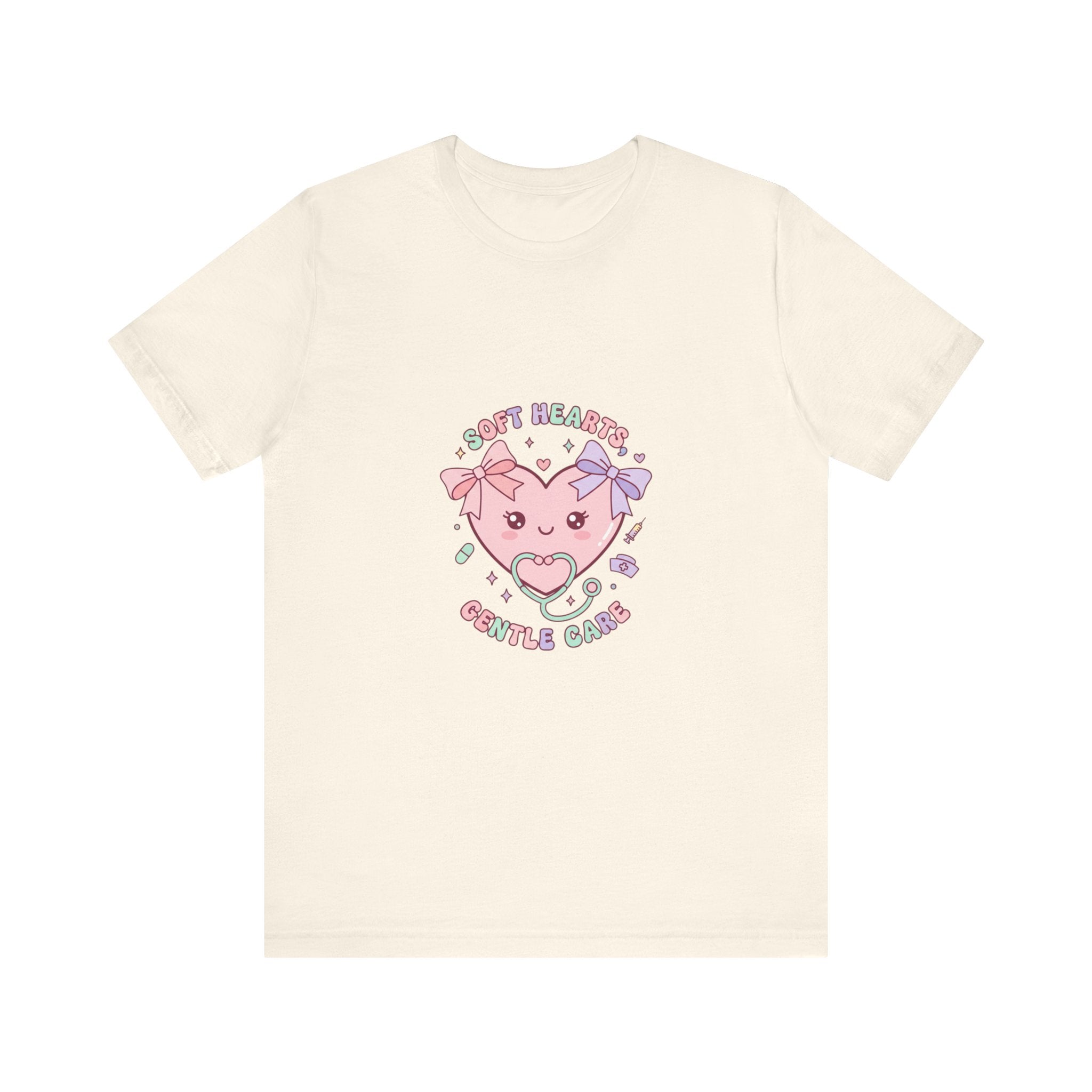 Kawaii Nurse Heart Tee | pastel healthcare design, coquette medical shirt Navy