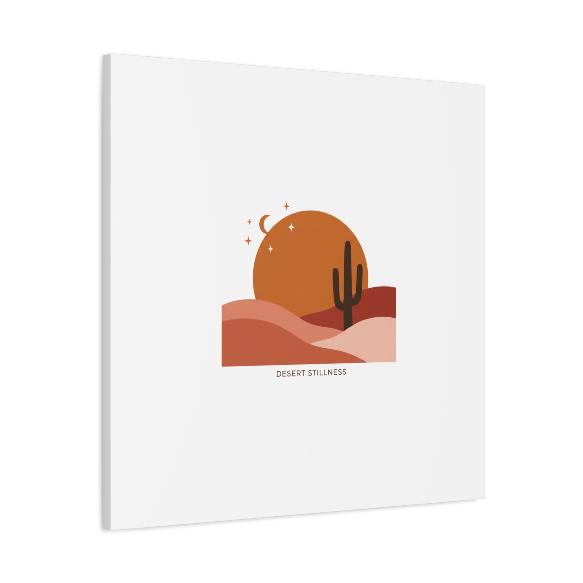 Desert Stillness Canvas, Desert Sunset Minimalist Mesa | Southwestern Art Print 36" x 36" 1.25"